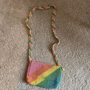 Issac Mizrahi Colorful Beaded Crossbody Bag